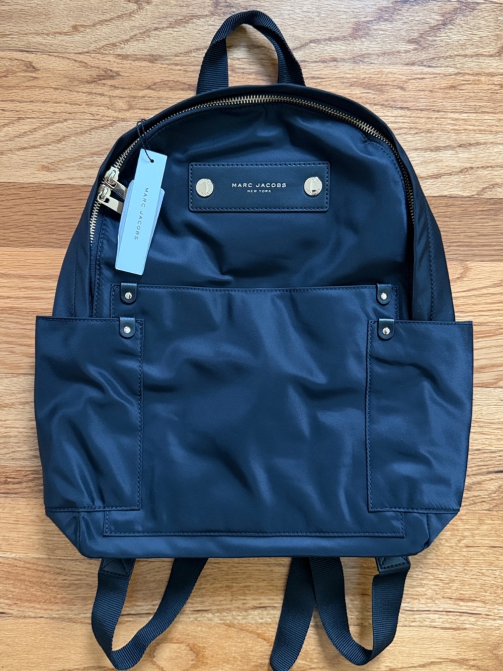 Marc Jacobs Preppy Nylon Backpack with Front Pockets New